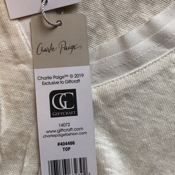 NWT Charlie Paige white t shirt small/medium - Picture 4 of 5
